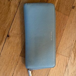 Kate spade continental wallet in light blue